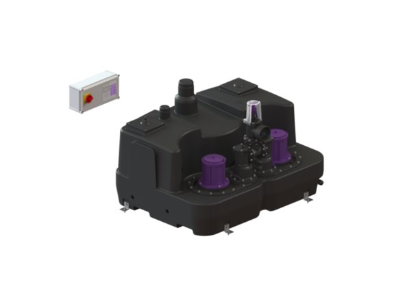 Przepompownia Aqualift F XL Duo, 3000W-S1, 400V,450L, z zasuwą odcinającą
