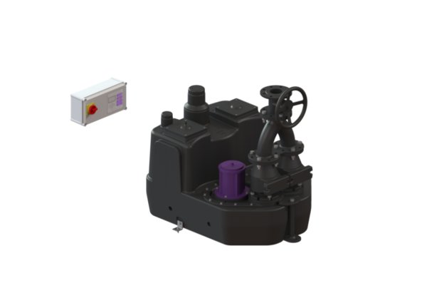 Przepompownia Aqualift F XL Duo, 4500W-S1, 400V, 200L, z zasuwa odcinającą z żeliwa