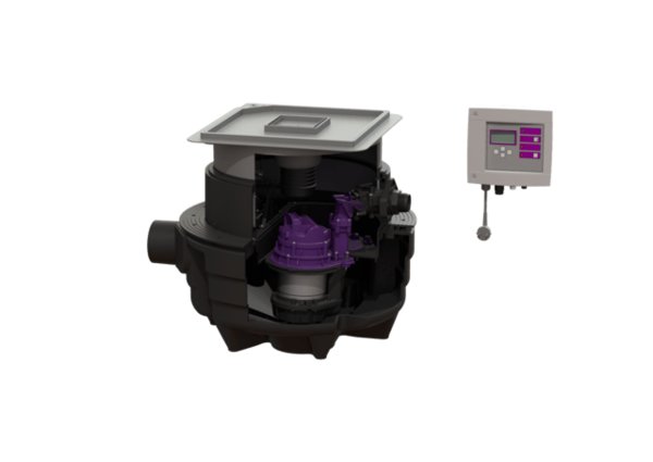 Przepompownia Aqualift F Compact Mono resistant do zabudowy w płycie podłogowej pod płytki