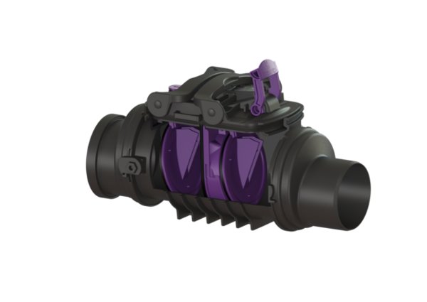 Zawór zwrotny StaufixControl DN 125 z dwoma klapami z tworzywa