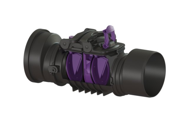 Zawór zwrotny StaufixControl DN 200 z dwoma klapami z tworzywa