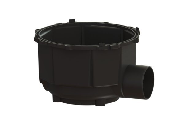 Częśc denna z odpływem bocznym DN 150, system400
