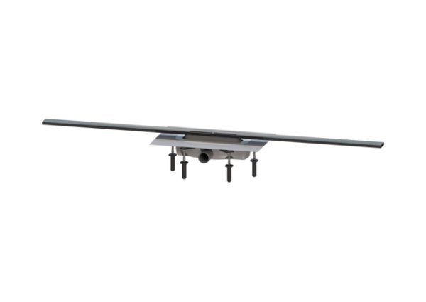 Linearis Infinity 60z Mechanicznym syfonem Megastop Szczotkowana powierzchnia - czarna, 1200 mm