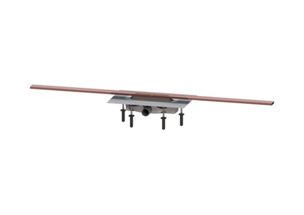 Linearis Infinity 60 z Mechanicznym syfonem Megastop, Szczotkowana powierzchnia - miedź, 1200 mm