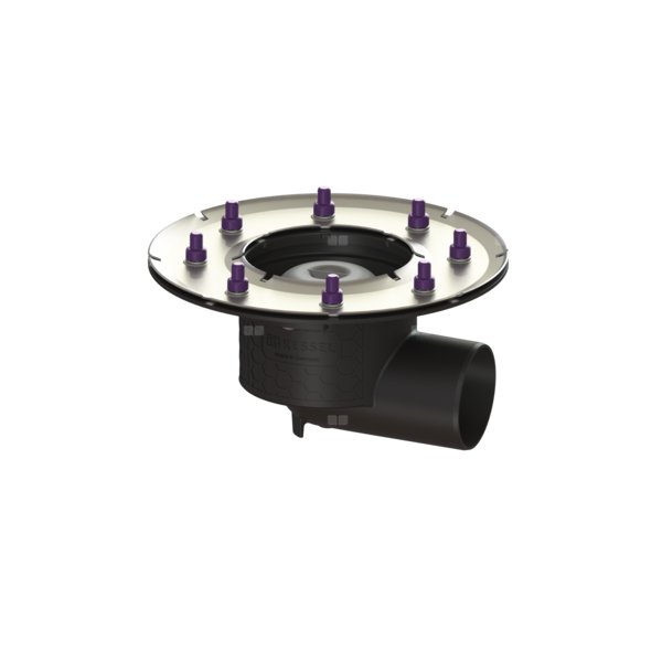 Korpus wpustu Ecoguss DN 80, odpł. boczny, z kołnierzem dociskowym