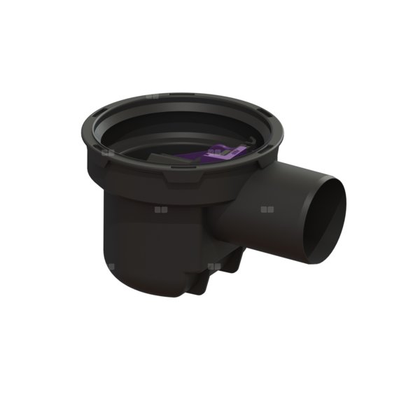 Korpus wpustu z zamknięciem cieczy lekkich oraz syfonem wodnym, DN100