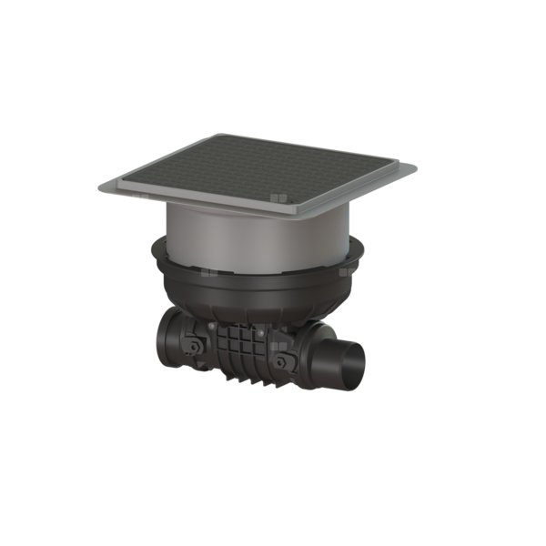 Zawór zwrotny (zasuwa burzowa) Staufix DN 90 z 1 klapką z tworzywa z pokrywa czarną