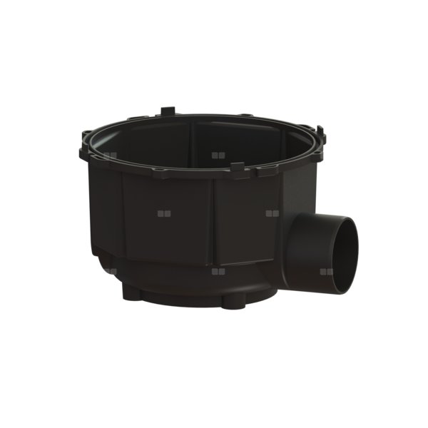 Częśc denna z odpływem bocznym DN 150, system400