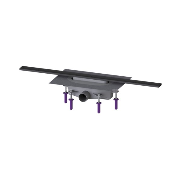 Linearis Infinity 90 Syfon z zamknięciem wodnym 50 mm, Szczotkowana powierzchnia - czarna, 800 mm