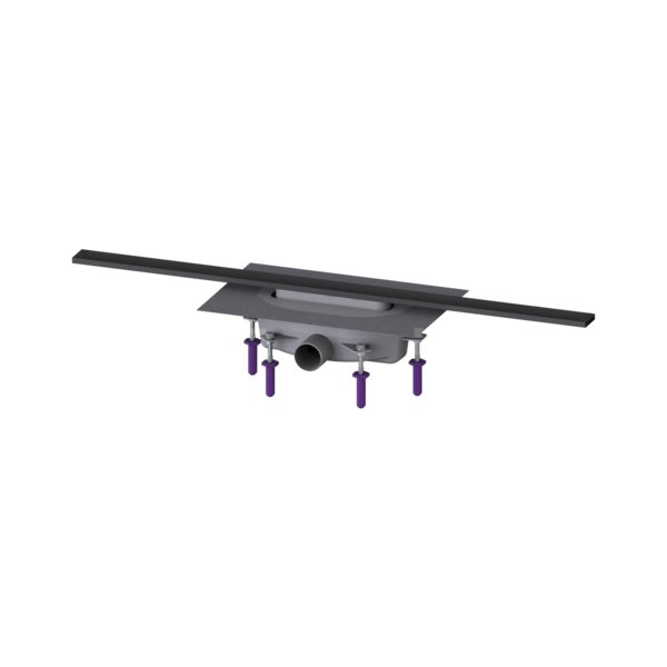 Linearis Infinity 90 Syfon z zamknięciem wodnym 50 mm, Szczotkowana powierzchnia - czarna, 900 mm