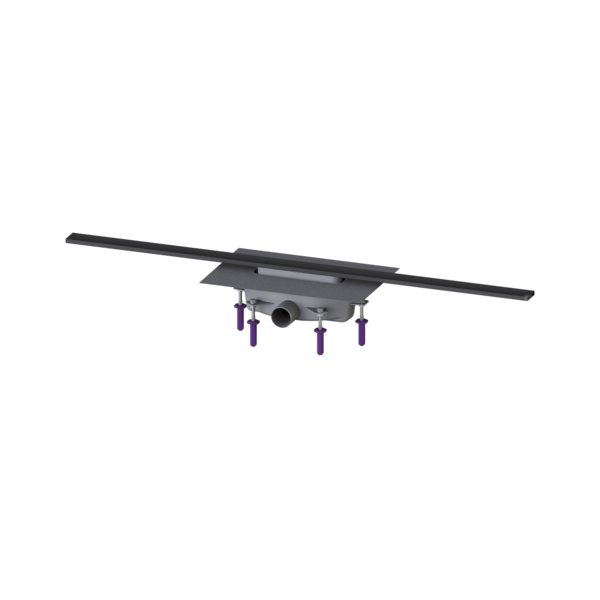 Linearis Infinity 90 Syfon z zamknięciem wodnym 50 mm, Szczotkowana powierzchnia - czarna, 1100 mm