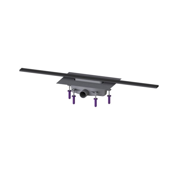 Linearis Infinity 90 Syfon z zamknięciem wodnym 50 mm, Szczotkowana powierzchnia - czarna, 1000 mm