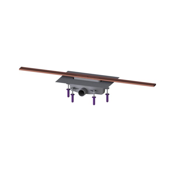 Linearis Infinity 90 Syfon z zamknięciem wodnym 50 mm, Szczotkowana powierzchnia - miedź, 1000 mm