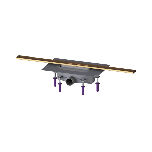 Linearis Infinity 90 Syfon z zamknięciem wodnym 50 mm, Szczotkowana powierzchnia - brąz, 800 mm