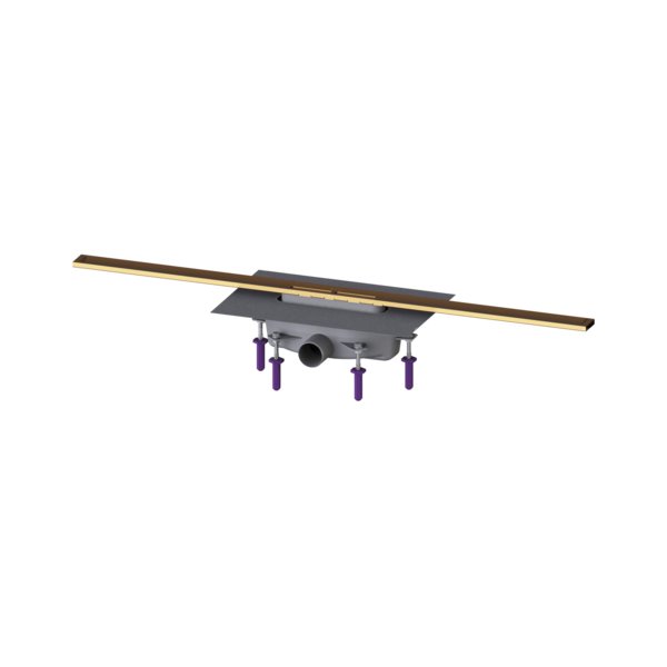 Linearis Infinity 90 Syfon z zamknięciem wodnym 50 mm, Szczotkowana powierzchnia - brąz, 1000 mm