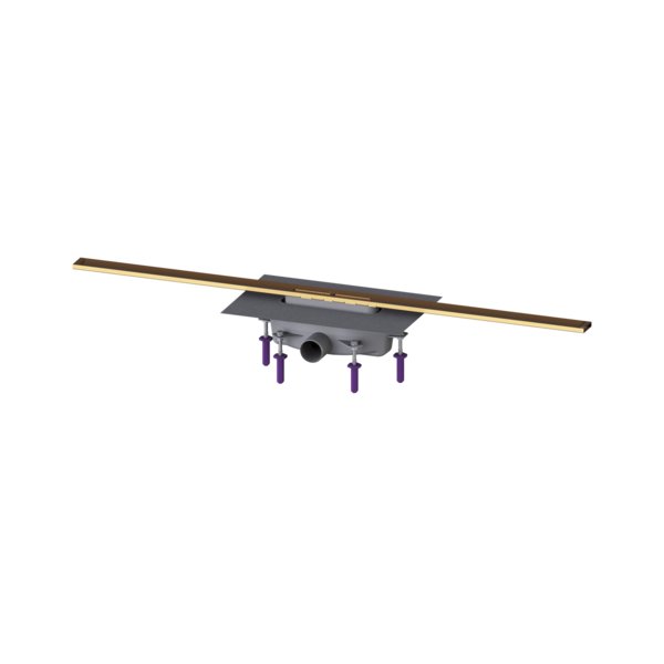 Linearis Infinity 90 Syfon z zamknięciem wodnym 50 mm, Szczotkowana powierzchnia - brąz, 1100 mm