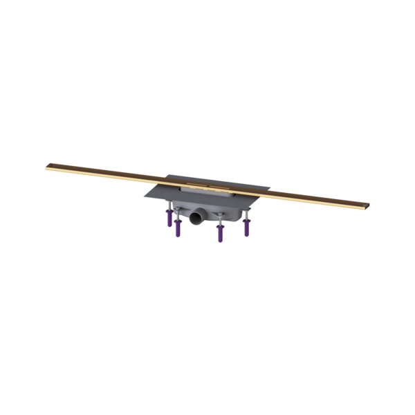 Linearis Infinity 90 Syfon z zamknięciem wodnym 50 mm, Szczotkowana powierzchnia - brąz, 1200 mm