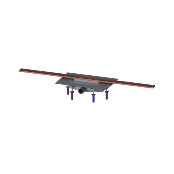 Linearis Infinity 60 z Mechanicznym syfonem Megastop, Szczotkowana powierzchnia - miedź, 1000 mm