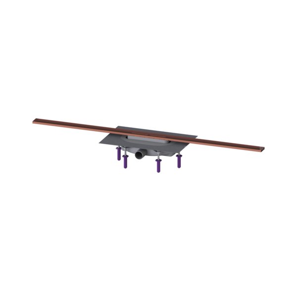 Linearis Infinity 60 z Mechanicznym syfonem Megastop, Szczotkowana powierzchnia - miedź, 1100 mm