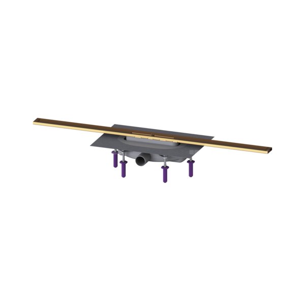 Linearis Infinity 60 z Mechanicznym syfonem Megastop, Szczotkowana powierzchnia - brąz, 900 mm