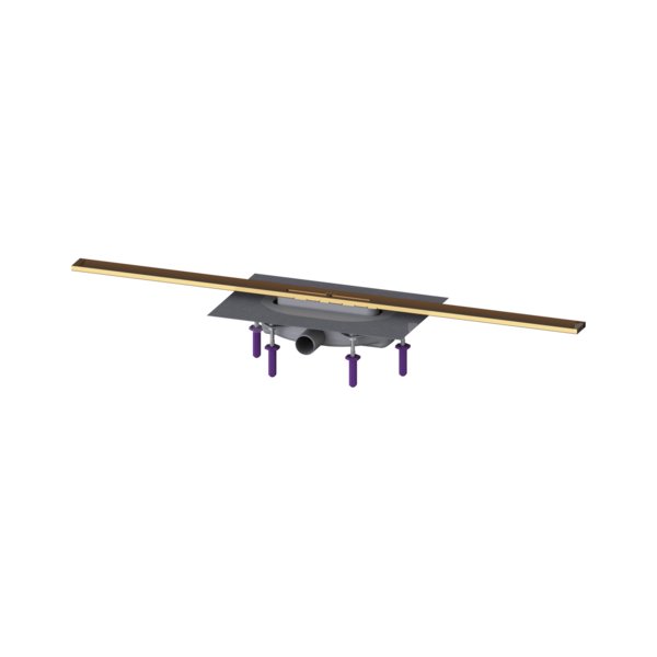 Linearis Infinity 60 z Mechanicznym syfonem Megastop, Szczotkowana powierzchnia - brąz, 1000 mm