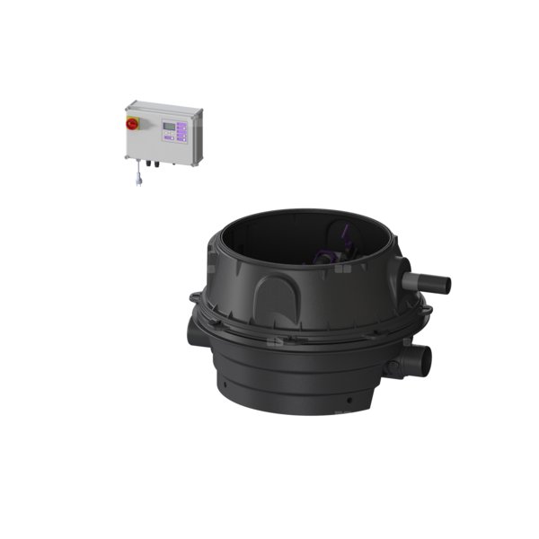 MODUŁ TECHNICZNY MONO ECOLIFT XL POMPA 230V SPF1400-S3 z automatyczną klapą zwrotną do ścieków szarych do zabudowy w ziemi lub płycie betonowej