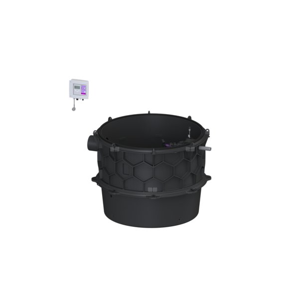 Moduł techniczny przepompowni Aquapump XL Mono, z szafką Comfort z pompą GTF 1200-S3, poj. użytk. 100 l