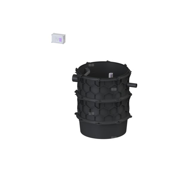 Moduł techniczny przepompowni Aquapump XL Mono, z szafką Comfort z pompą GTF 2600-S1, poj. użytk. 350 l