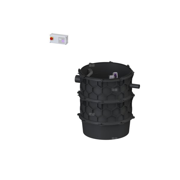 Moduł techniczny przepompowni Aqualift S XL Duo z szafka Comfort z pompą GTF 2600-S1 poj. 340l