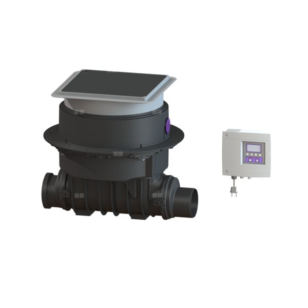 Automatyczny zawór zwrotny (zasuwa burzowa) Staufix FKA Komfort DN125 z czarną pokrywą