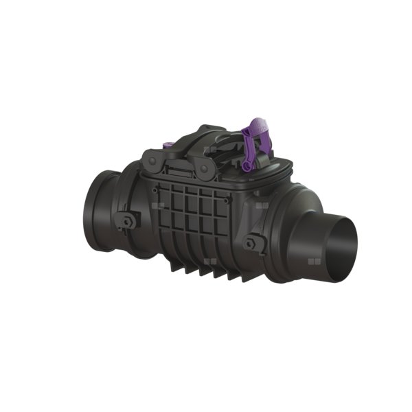 Zawór zwrotny (zasuwa burzowa) Staufix DN 125 z 1 klapą z tworzywa i 1 klapą ze stali nierdzewnej