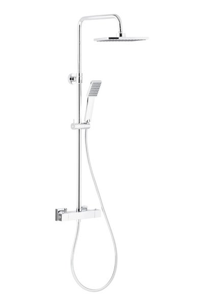 Zestaw natryskowy przesuwny KFA Armatura LOGON chrom, wąż 1500 mm, z deszczownicą