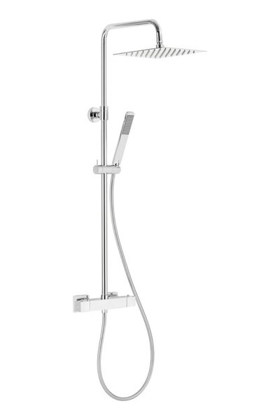 Zestaw natryskowy przesuwny KFA Armatura LOGON PREMIUM chrom, wąż 1500 mm, z deszczownicą