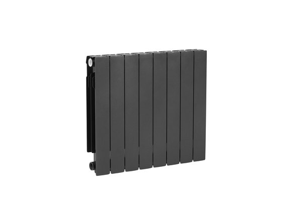 Grzejnik żeberkowy KFA Armatura ADR500/8 aluminium, podłączenie boczne 570 x 644 mm, kolor grafit