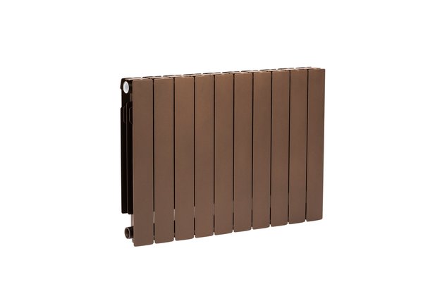 Grzejnik żeberkowy KFA Armatura ADR500/10 aluminium, podłączenie boczne 570 x 805 mm, kolor miedziany