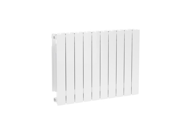 Grzejnik żeberkowy KFA Armatura ADR500/10 aluminium, podłączenie boczne 570 x 805 mm, kolor biały