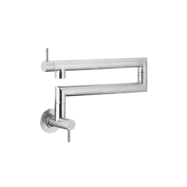 Bateria DUERO POT FILLER, kuchenna, ścienna, przegubowa, INOX