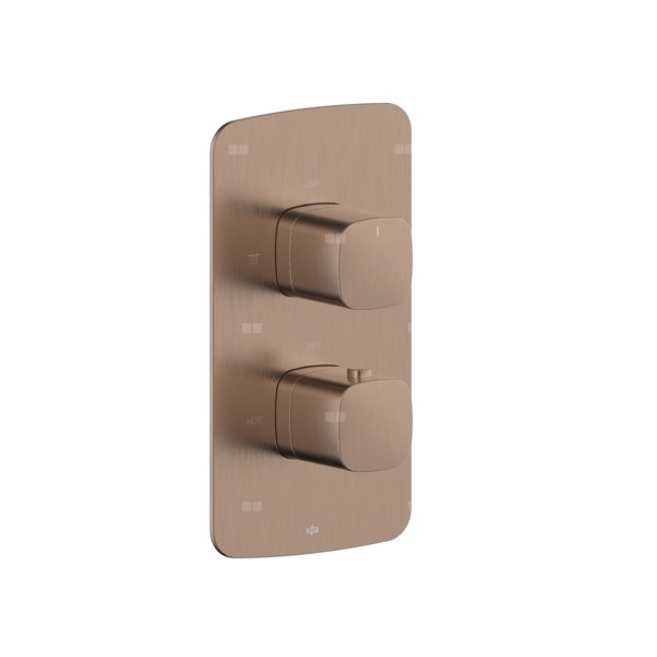 Bateria Malaga, termostatyczna, podtynkowa solo, PVD brushed rose gold