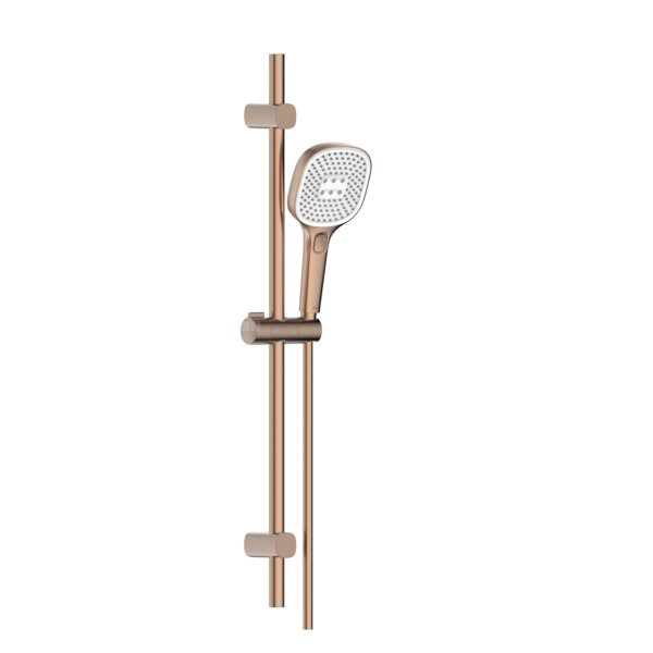 Natrysk przesuwny Malaga, kompletny, PVD brushed rose gold