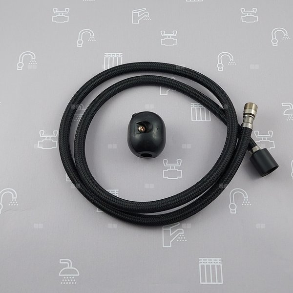 WĄŻ NYLONOWY Z CIĘŻARKIEM L=1500 MM BAT. INDIRA BLACK