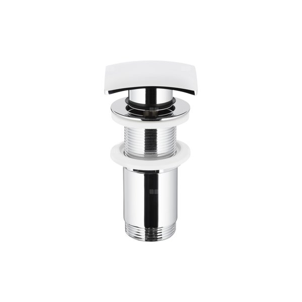 Zestaw odpływowy do umywalki KFA Armatura Klik-klak Chrom 1 1/4'', przycisk Kwadrat