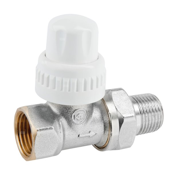 Zawór grzejnikowy termostatyczny KFA Armatura prosty, połączenie 1/2'' mosiądz (niklowanie)