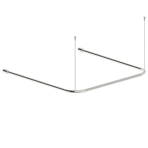 Drążek do zasłony prysznicowej Koło Lehnen Concept Pro, potrójny,  L150cm, stal nierdzewna gładka