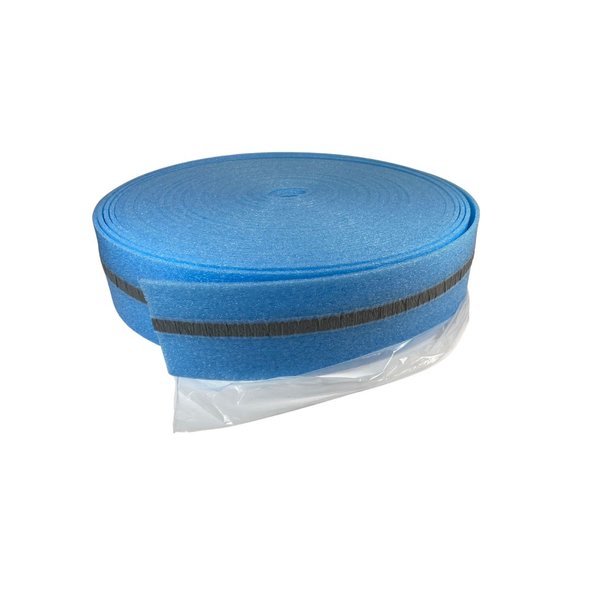 Taśma brzegowa KOTAR samoprzylepna z zakładką i nacięciami/ Butyl Niebieska Grubość . 8mm x 150mm x 25 mb