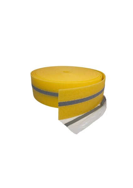 Taśma brzegowa KOTAR samoprzylepna plus 2 z zakładką i nacięciami/ Butyl Żółta Grubość . 8mm x 150mm x 50 mb