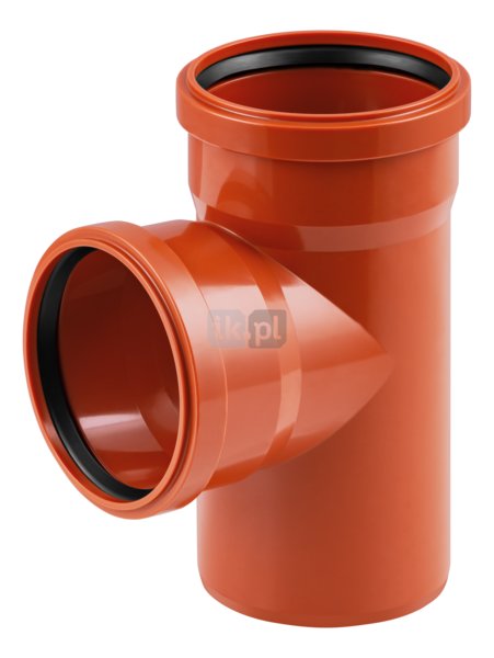 Trójnik MAGNAPLAST KG KGEA 45' PVC-U DN 110 (ww x ww x wz), kolor pomarańczowy