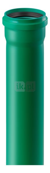 Rura kanalizacyjna zewnętrzna pp-md MAGNAPLAST KG2000 250 x 3000 x 7.7 z kielichem kolor zielony, klasa SN 10