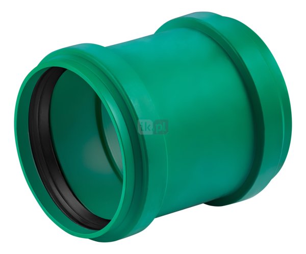 Złączka dwukielichowa MAGNAPLAST KG 2000 ERMM, PP-md (zielony), DN 110 (ww x ww), do kanalizacji
