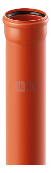 Rura kanalizacyjna zewnętrzna pvc-u MAGNAPLAST KGEL 200 x 6000 x 4.9 z kielichem lita pomarańczowa, klasa B - SN 4