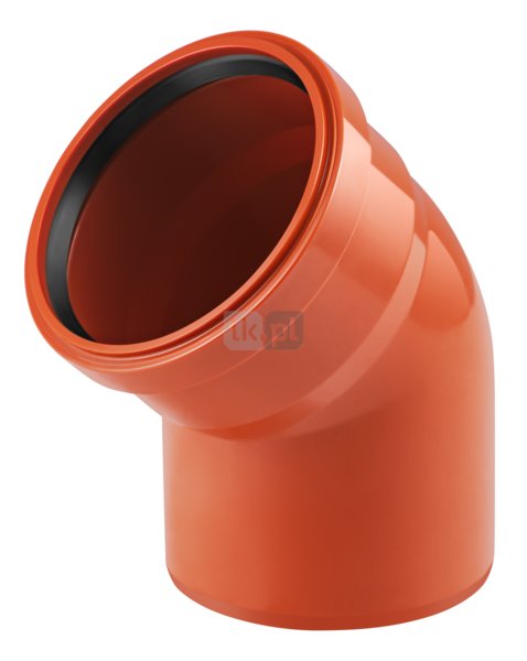 Kolano 30' MAGNAPLAST KG KGB, PVC-U (pomarańczowy), DN 160 (wz x ww), do kanalizacji